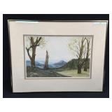 (F) Framed Watercolor Painting Signed 20.5ï¿½ X
