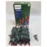 Philips 100 Mini Lights  Indoor/Outdoor Red NIB