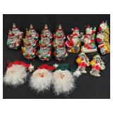 Vintage Blow Mold, Shiny Colorful Santa Figurine,