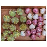 Assorted Christmas Ornaments With Pink and White