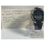 ï¿½Casioï¿½ World Time Watch AE-2000W Model 3199 Stop