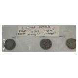 3 Silver Quarters,  1899-P Barber, 1930-S