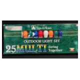 Trim A Home Outdoor Light Set 25 Multicolored