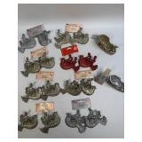 10 Sets of Holiday Style Christmas Ornaments As