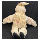 Vintage Handmade Santa Plush Rag Doll Quilted