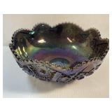 Vintage Imperial Carnival Glass Bowl Dark