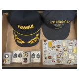 2 US Military Hats and Several Assorted Military