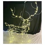 (B) 2 PC Lighted Deer Christmas Yard Decorations