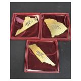 (T) VA, SC and TN State Shaped Metal Paperweights