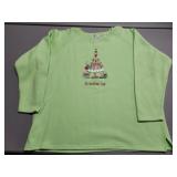 The Quacker Factory Size 2x Mint Green Christmas