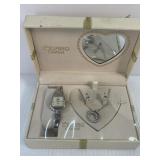 Figaro Couture Watch With Matching Earrings and