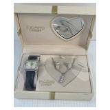 Figaro Couture Watch With Matching Earrings and