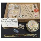 ï¿½Chokinï¿½ Trinket Box and 20 Pieces of Jewelry As