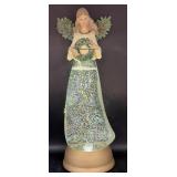 13ï¿½ ILLUMINATED Holiday ANGEL GLITTER GLOBE