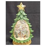 Gerson Lighted Church Nativity with Timer 12"