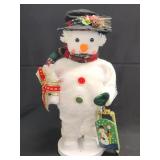 (T) 16" Fiber Optic Animated Musical Snowman With