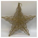 Gold Wire and Glitter Star Ornament 12ï¿½