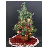 23ï¿½ Christmas Tree w/Decorations & Lights, Santa