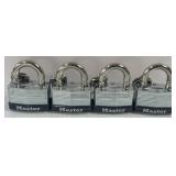 4 Master Locks all Keyed Alike