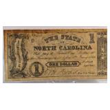 The State of North Carolina One Dollar Bank Note