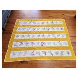 Handmade Quilt with Embroidered Initials as