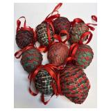 Set of 9 HANDMADE ï¿½PINECONEï¿½ CHRISTMAS ORNAMENTS