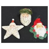 Ceramic Santa Claus Ornaments As Pictured 3