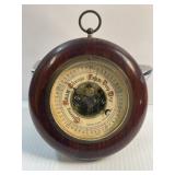 ATCO Barometer Wood Case Enamel Porcelain Face,