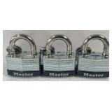 3 Master Locks all Keyed Alike