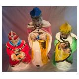 (T) Vintage Empire 3 Wise Men Christmas Blow Molds