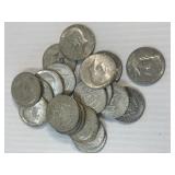 20 Clad Kennedy Half Dollars all of Which are 40%