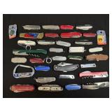 Several Assorted Pocket Knives As Pictured