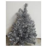 (T) Vintage Silver Tinsel Tree as Pictured 33"