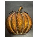 12" Metal Pumpkin Decor