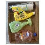 Tray Lot Of Assorted Items Including Lysol Spray,