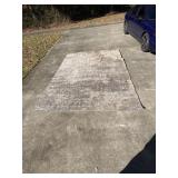 131" x 95 1/2" Woolen Area Rug-Needs Cleaning