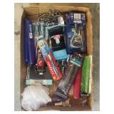 Tray Lot Of Assorted Items Including Hair Ties,