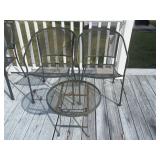 2 Metal Chairs W/ Table (Outdoor)