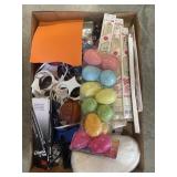 Tray Lot Of Assorted Items Including Easter Eggs,