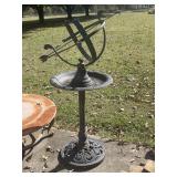 Armillary Sphere Sundial Birdbath 52"