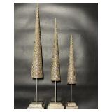 Vintage Metal Sequin Decorative Trees Tallest
