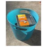 Bucket W/ 2 Off Table Top Candles