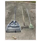 (3) Assorted Rakes