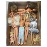 Tray Lot Of Assorted Barbies