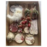 Tray Lot Of Assorted Christmas Ornaments
