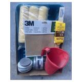 Tray Lot Of Assorted Items Including Paint Pan,