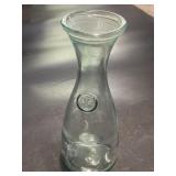 11" Vetreria Etrusca Green Glass Fleur De Lis