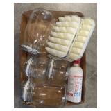 Tray Lot Of Assorted Canisters, Fire Extinguisher