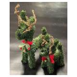2 Northern Forest Rudolph Reindeer Faux Pine