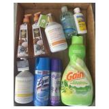 Tray Lot Of Assorted Items Including Gain Fabric